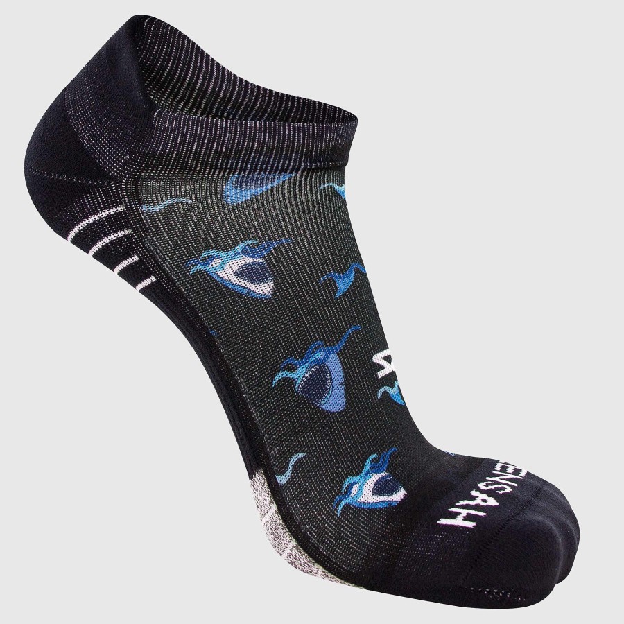 Limited Edition Zensah | Shark Running Socks (No Show) Black