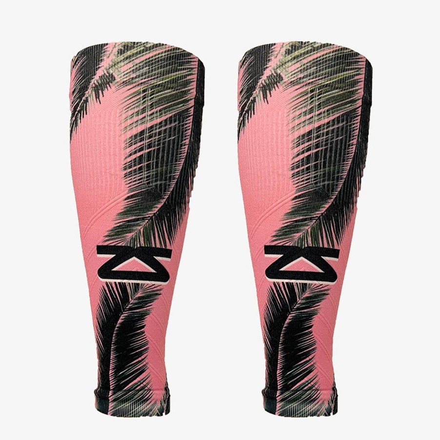 Limited Edition Zensah | Jungle Miami Compression Leg Sleeves Rosy