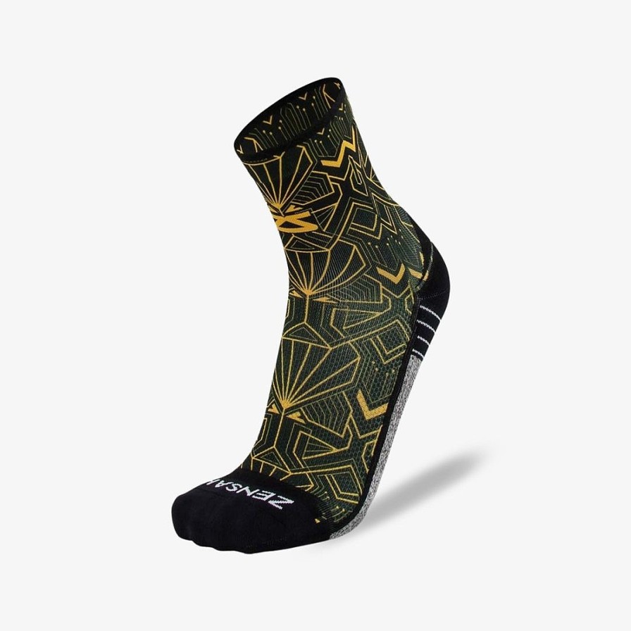 Limited Edition Zensah | Roaring 20S Socks (Mini-Crew) Black