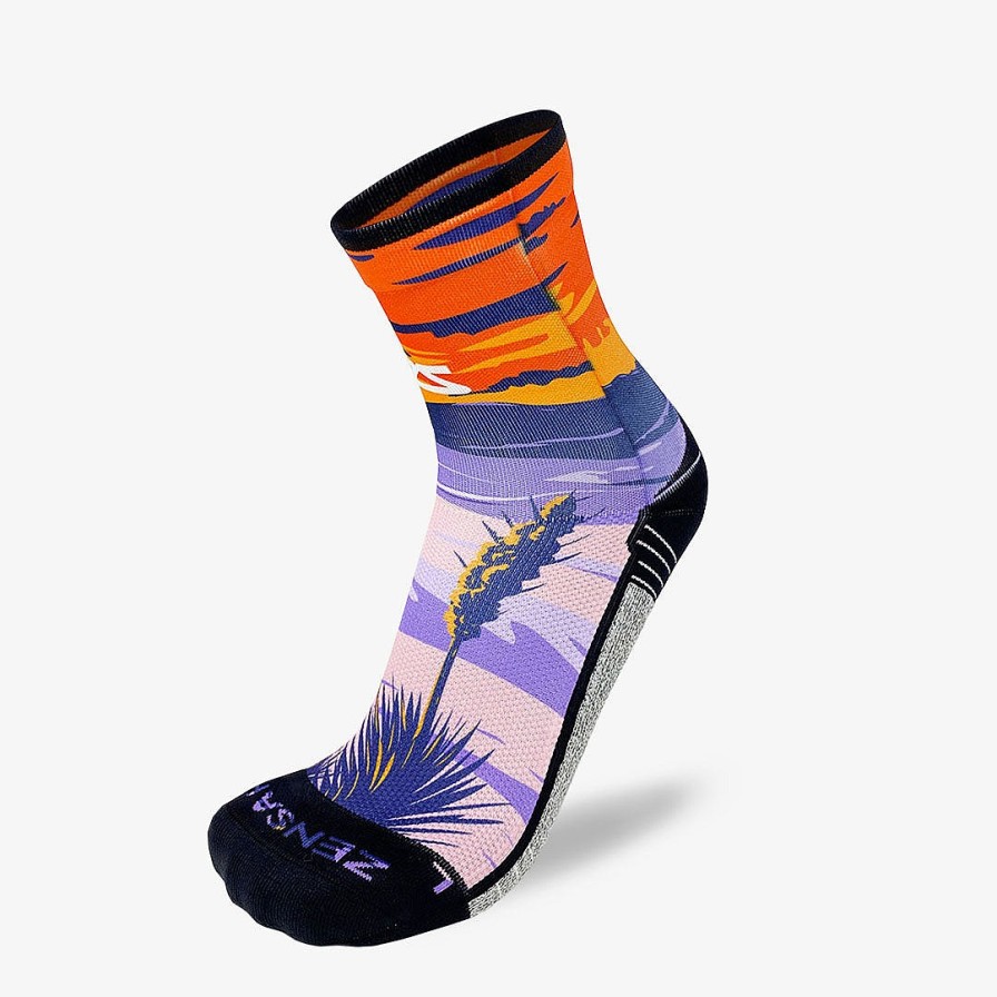 Limited Edition Zensah | Southwest Sands Socks (Mini-Crew) Orange/Purple