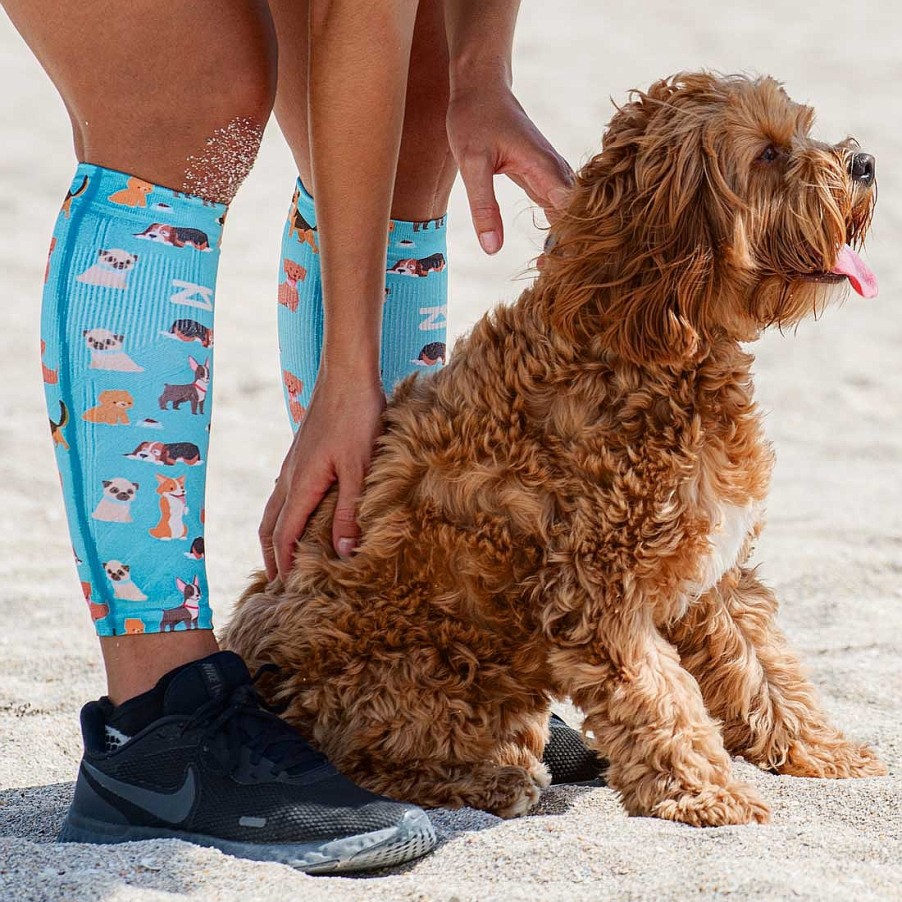 Limited Edition Zensah | Dogs Compression Leg Sleeves Teal