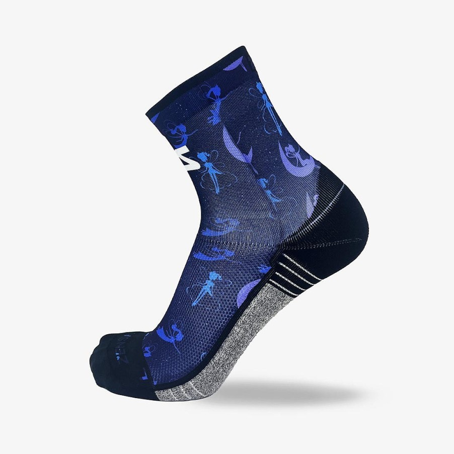 Men Zensah | Fairy Princesses Running Socks (Mini-Crew) Navy