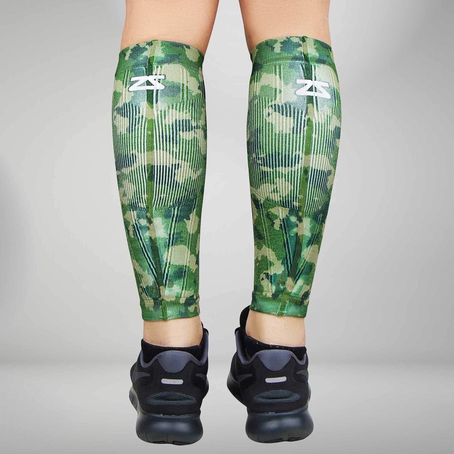 Limited Edition Zensah | Camo Compression Leg Sleeves Army Green