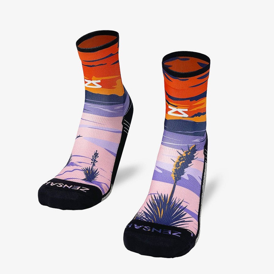 Men Zensah | Southwest Sands Socks (Mini-Crew) Orange/Purple