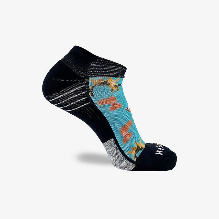 Limited Edition Zensah | Dogs Running Socks (No Show) Teal