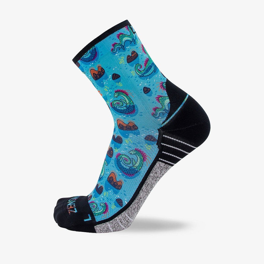 Limited Edition Zensah | Loch Ness Monsters Socks (Mini-Crew) Turquoise