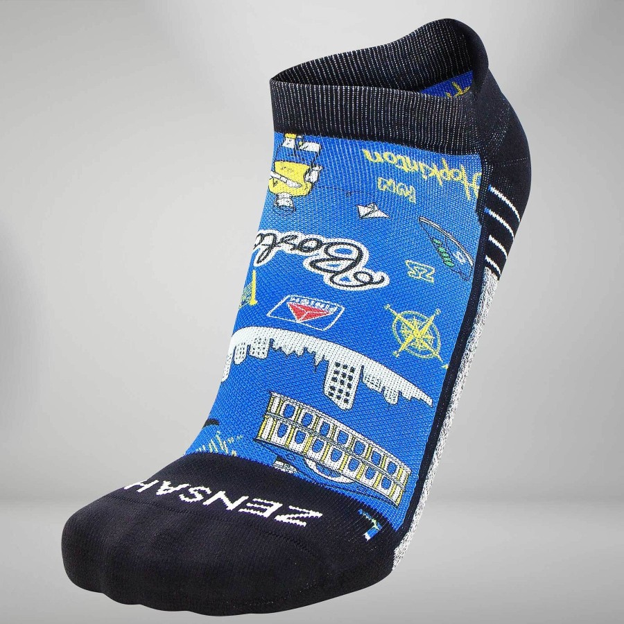 Men Zensah | Boston Doodle 2.0 Socks (No Show) Blue