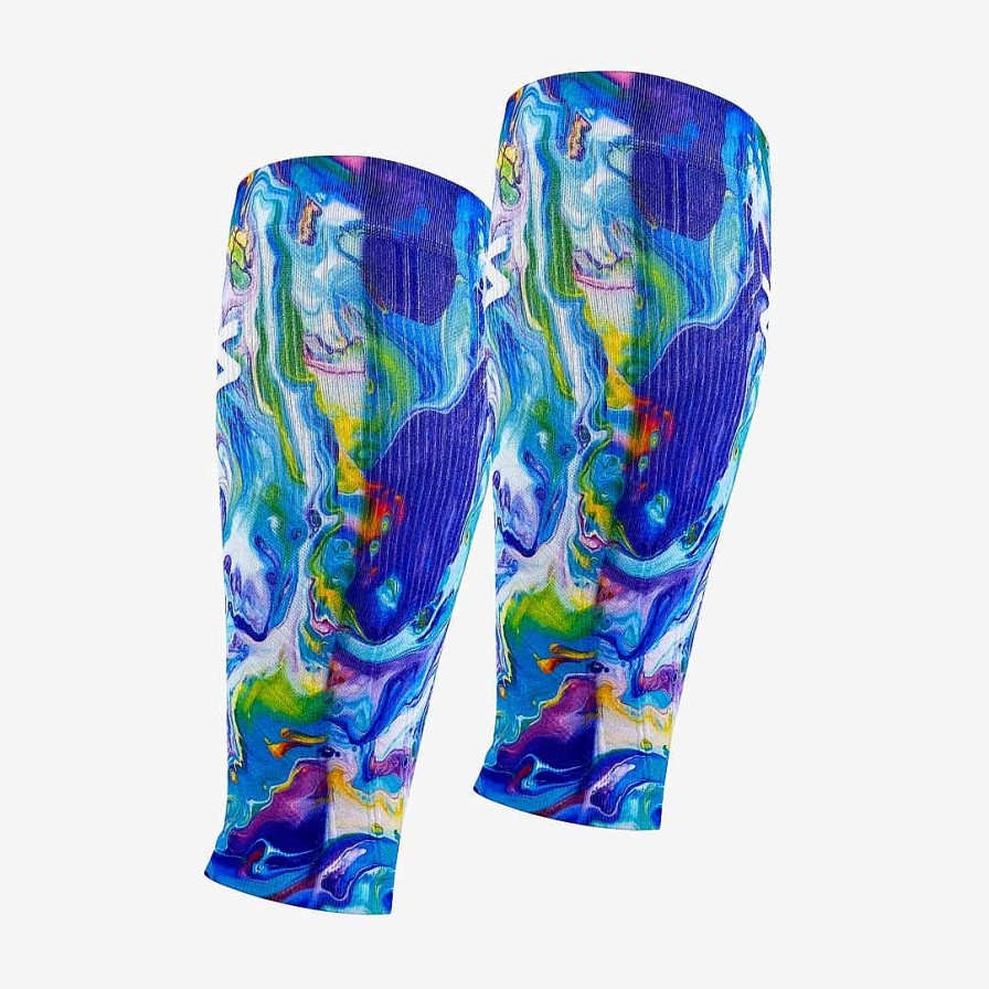 Limited Edition Zensah | Fluid Art Compression Leg Sleeves Multi