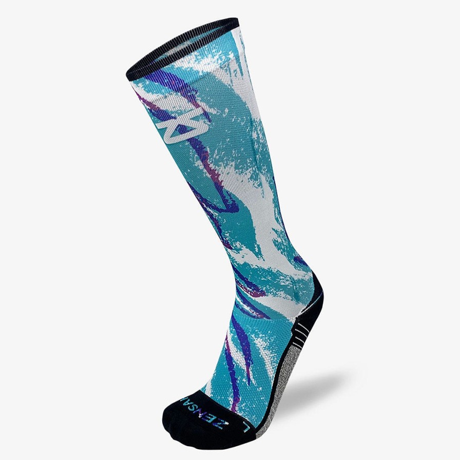 Limited Edition Zensah | Solo Jazz Compression Socks (Knee-High) White