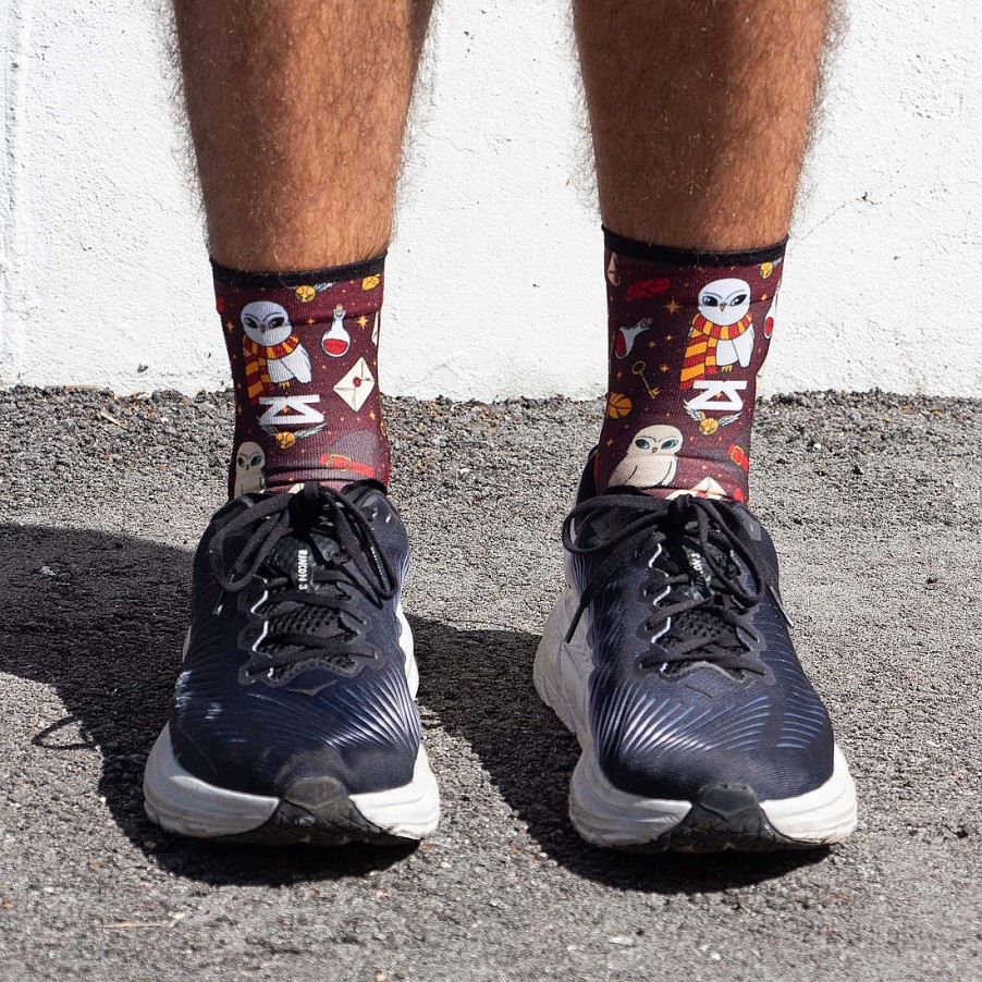 Men Zensah | Wizard Harry Vibes Socks (Mini-Crew) Brown