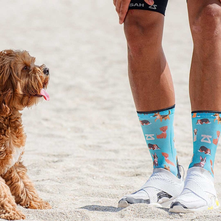 Limited Edition Zensah | Dogs Socks (Mini-Crew) Teal