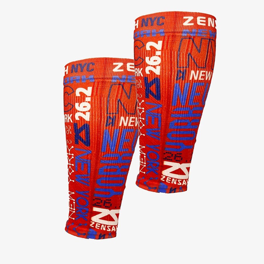 Men Zensah | Busy New York Compression Leg Sleeves Russet Orange