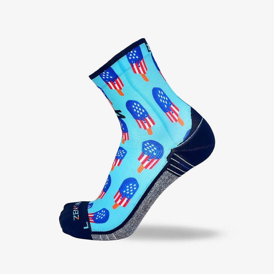 Men Zensah | Usa Ice Cream Bars Socks (Mini-Crew) Teal