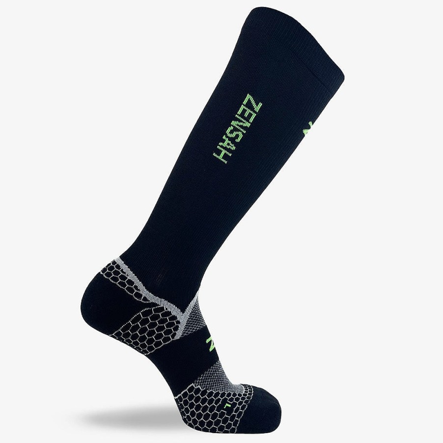 Women Zensah Athletic Socks | Grit 2.0 Running Socks (Knee-High) Charcoal