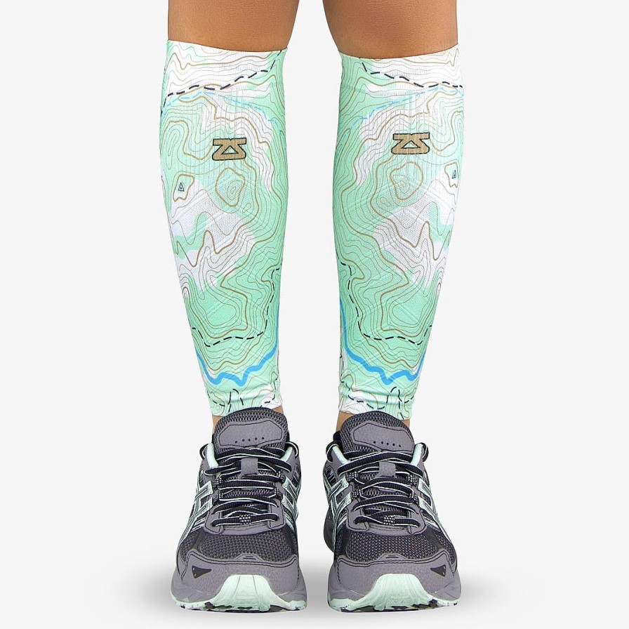 Limited Edition Zensah | Topography Compression Leg Sleeves Green