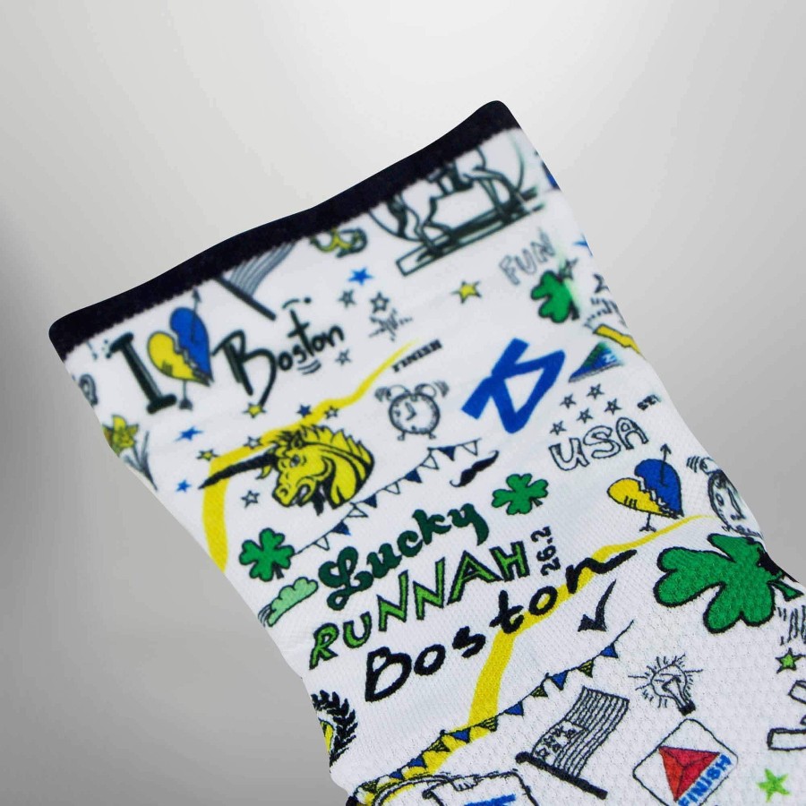 Men Zensah | Boston Socks (Mini-Crew) Marathon Doodle