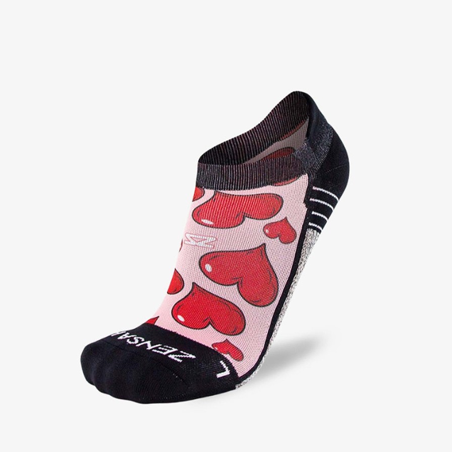 Limited Edition Zensah | Hearts Valentine'S Socks (No Show) Pink