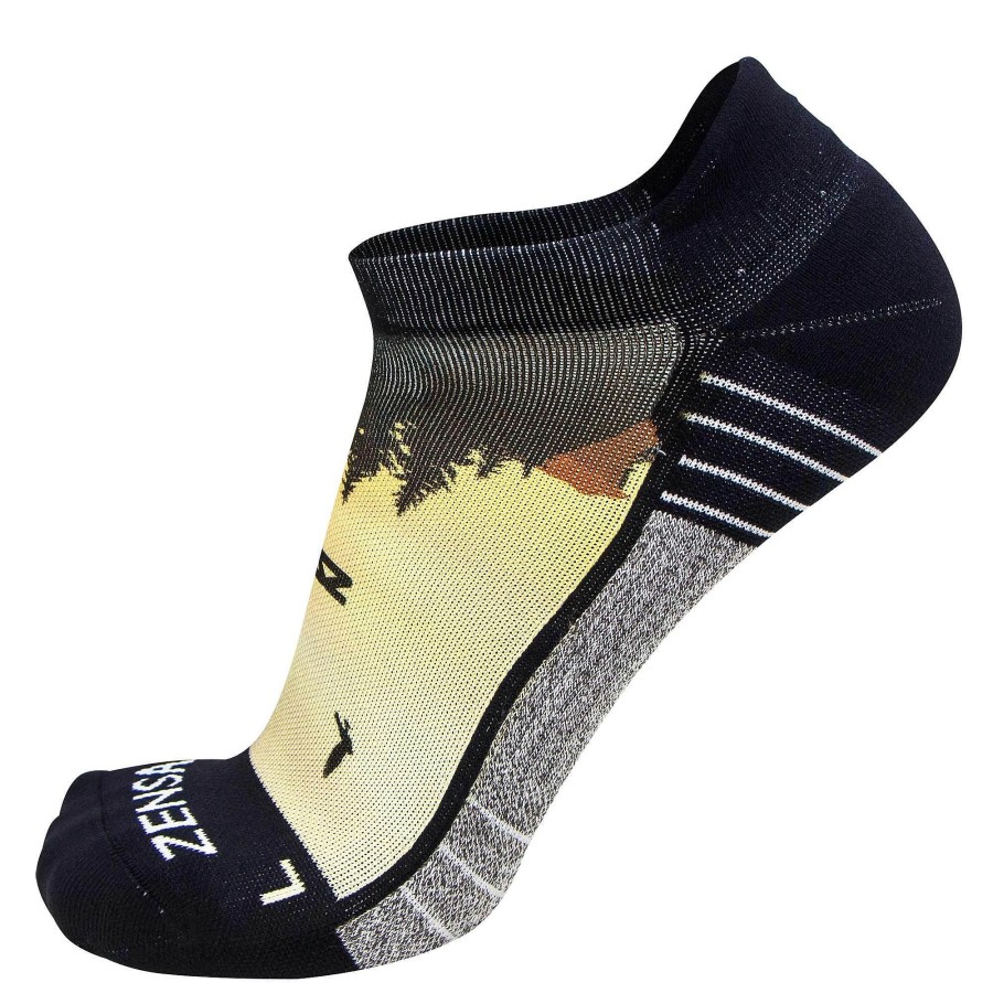 Men Zensah | Mountain Sunset Socks (No Show) Gold