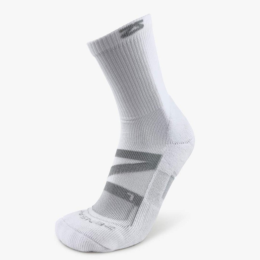 Women Zensah Athletic Socks | Game Point Court Sports Socks (Crew) White