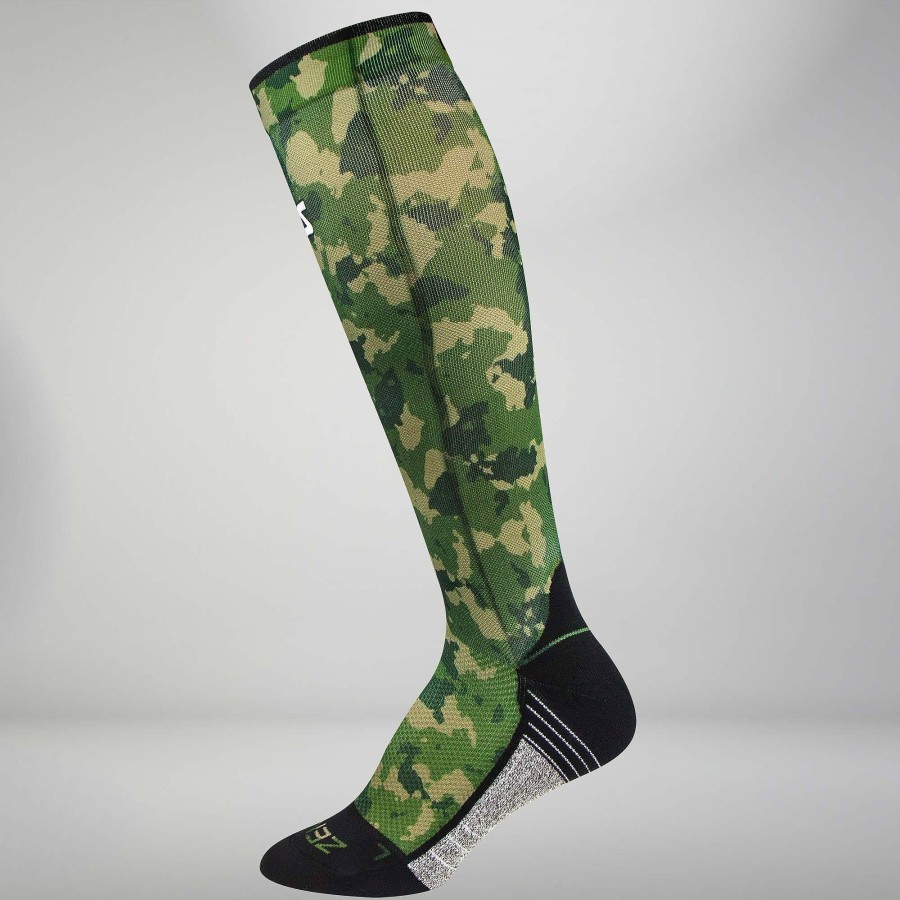 Limited Edition Zensah | Camo Compression Socks (Knee-High) Army Green