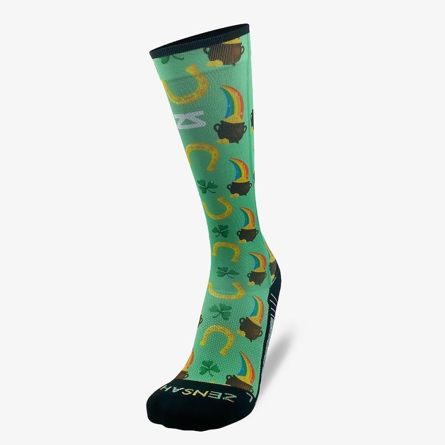 Men Zensah | Lucky St. Patrick'S Compression Socks (Knee-High) Green