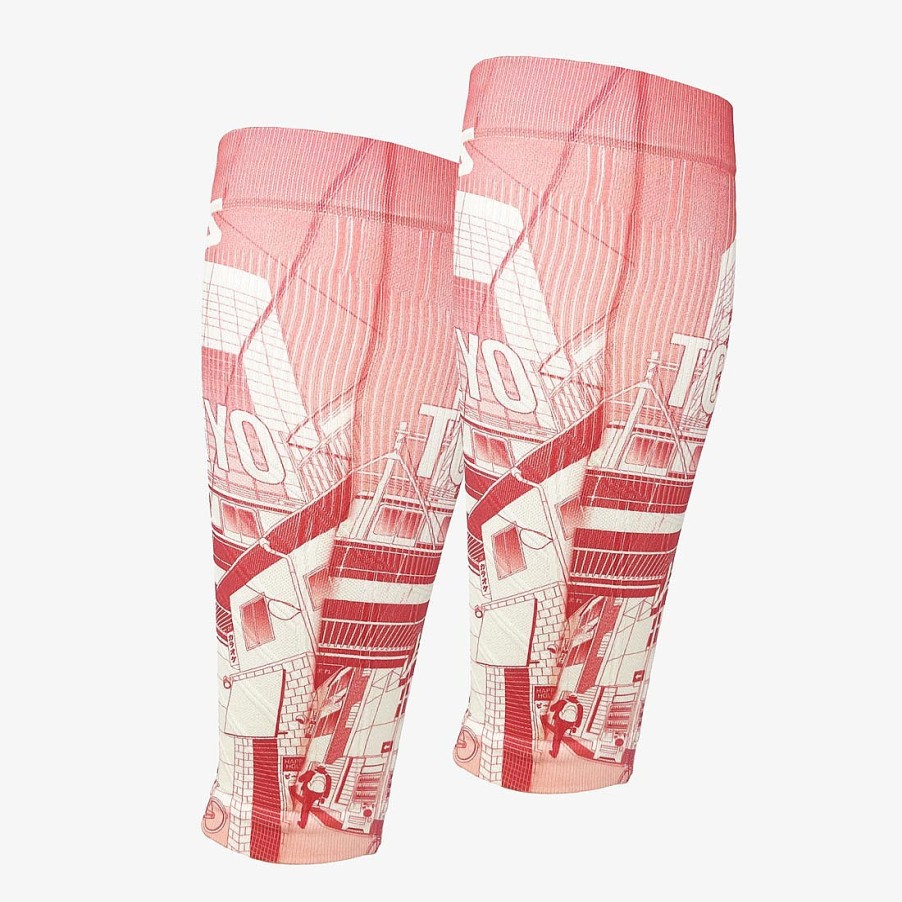 Limited Edition Zensah | Tokyo Street Compression Leg Sleeves Red