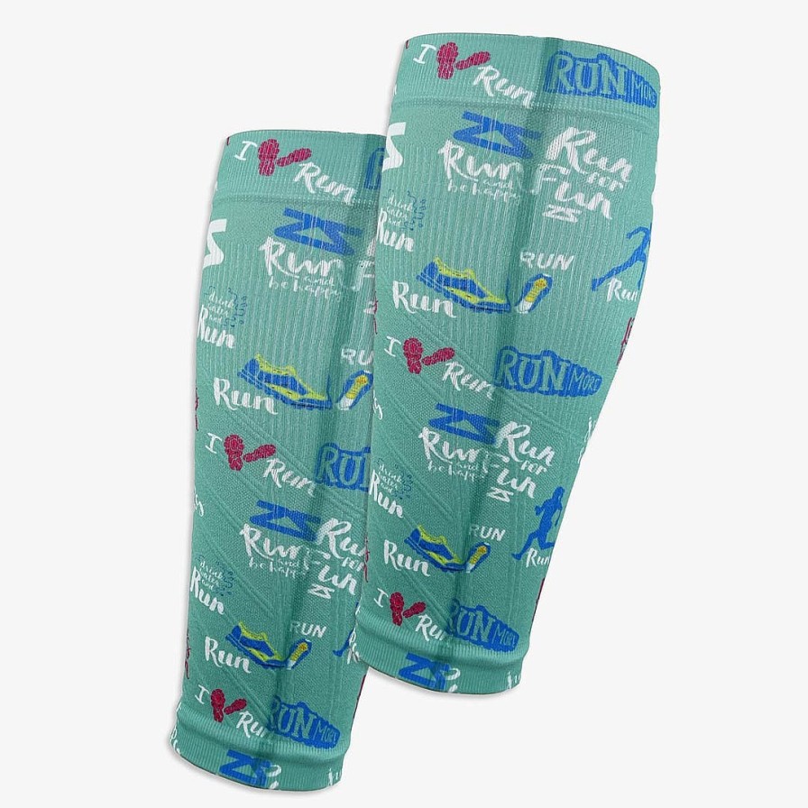 Limited Edition Zensah | Running Motivation Compression Leg Sleeves Teal