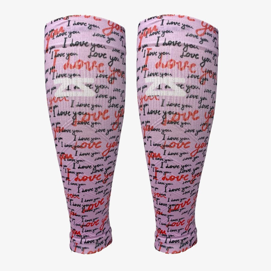 Men Zensah | Love You Compression Leg Sleeves Pink