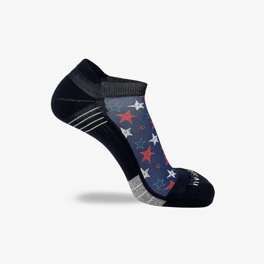 Limited Edition Zensah | Illustrated Stars Running Socks (No Show) Navy