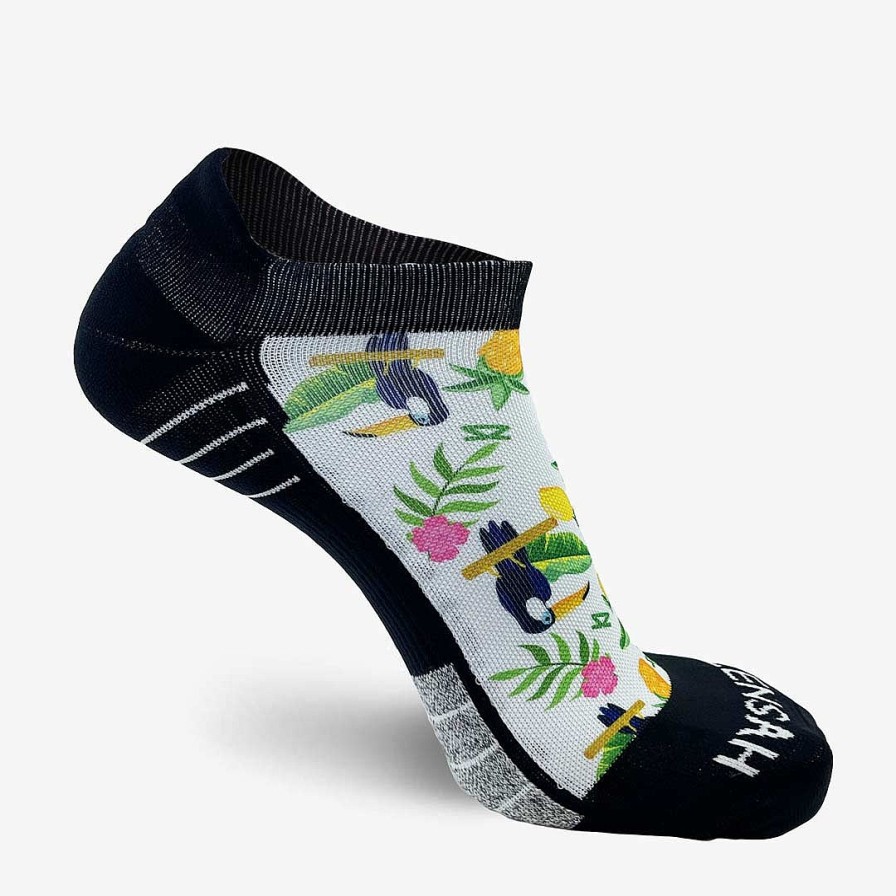 Limited Edition Zensah | Toucans Running Socks (No Show) White