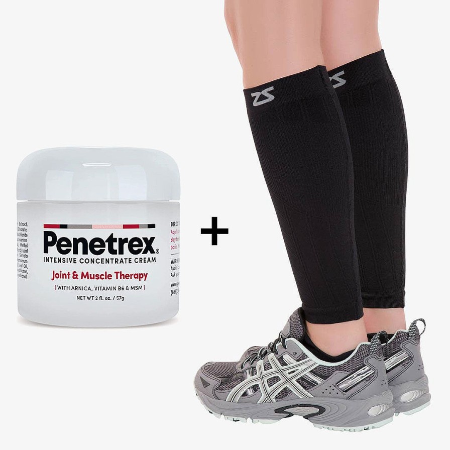 Men Zensah | Bundle: Penetrex 2 Oz (1) & Compression Leg Sleeves Black