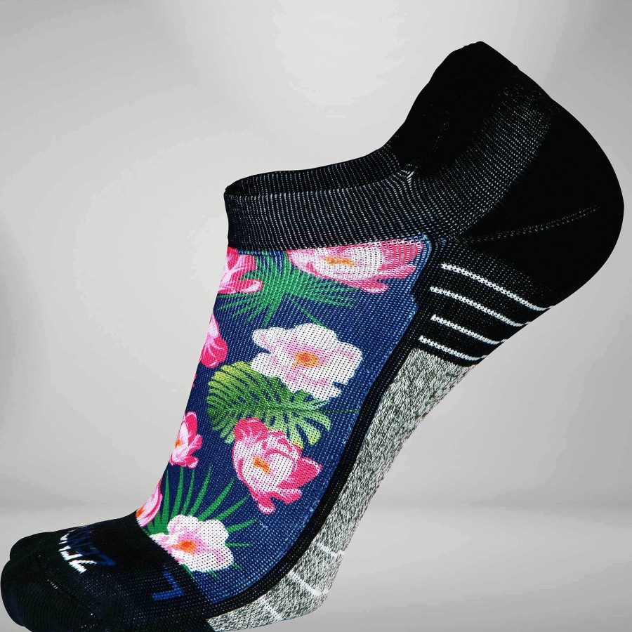 Men Zensah | Floral Socks (No-Show) Navy