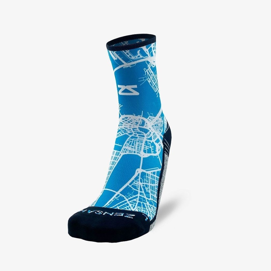 Limited Edition Zensah | Boston Map Socks (Mini-Crew) Teal