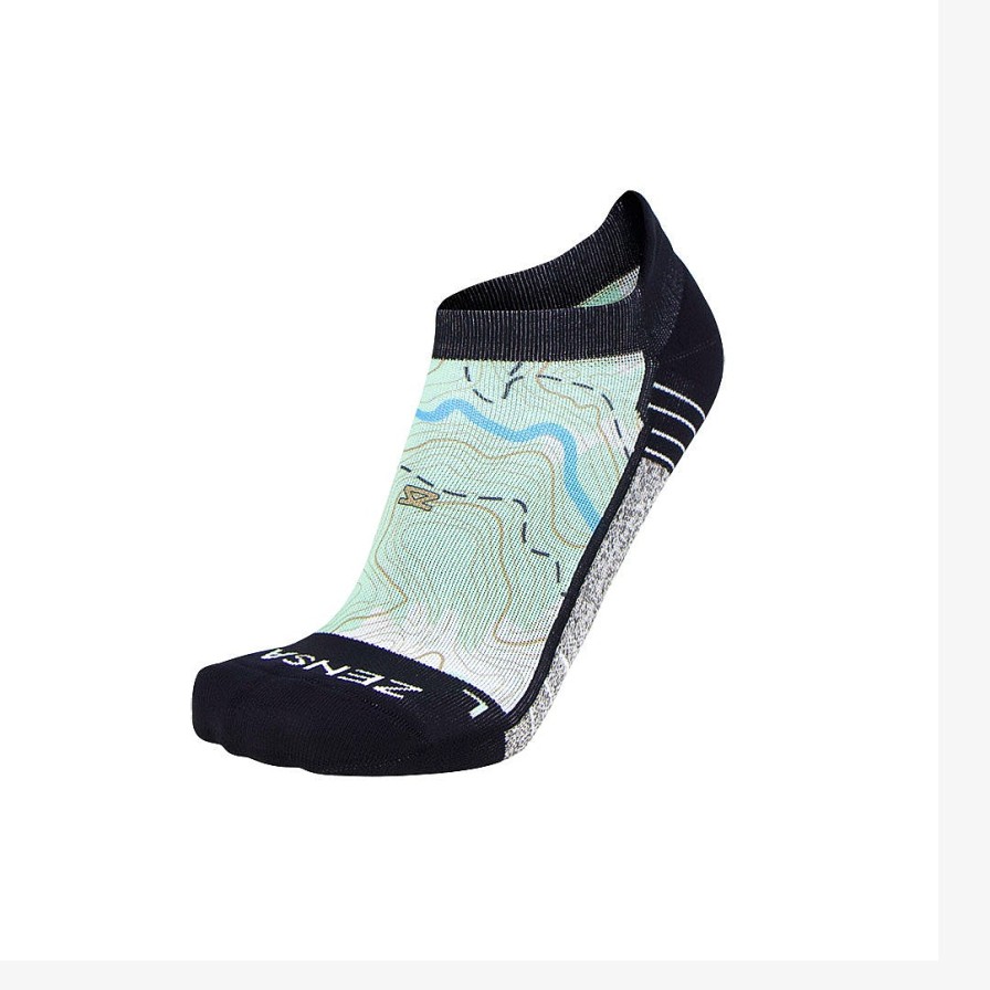 Limited Edition Zensah | Topography Socks (No Show) Green