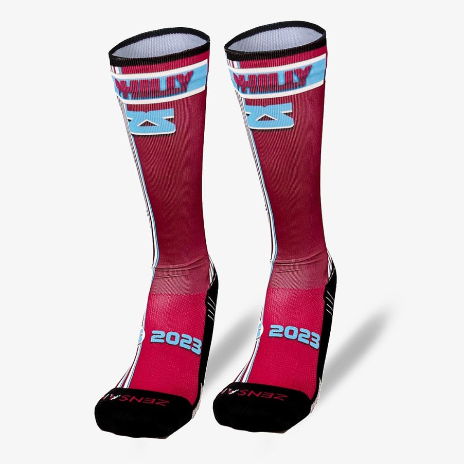 Limited Edition Zensah | Old School Philadelphia Compression Socks (Knee-High) Wine