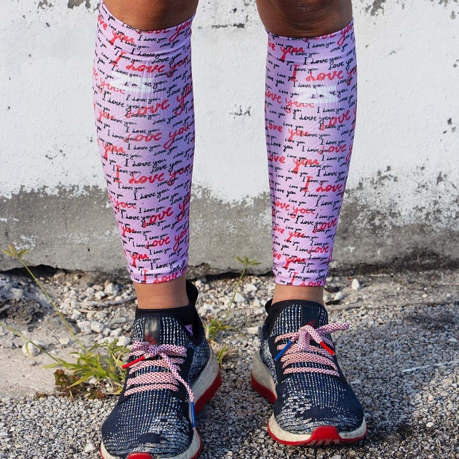 Limited Edition Zensah | Love You Compression Leg Sleeves Pink