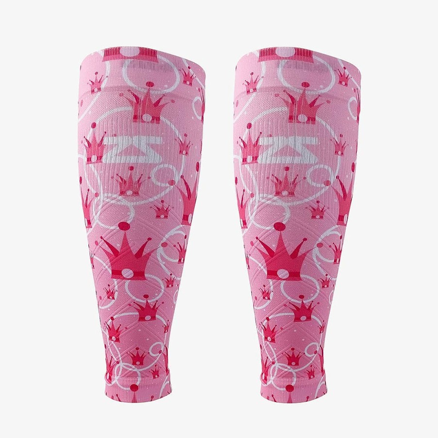 Limited Edition Zensah | Princess Crowns Compression Leg Sleeves Rosy