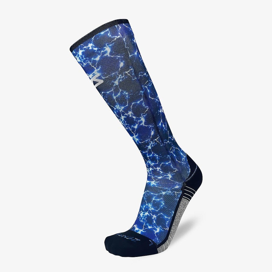 Men Zensah | Lightning Compression Socks (Knee-High) Navy