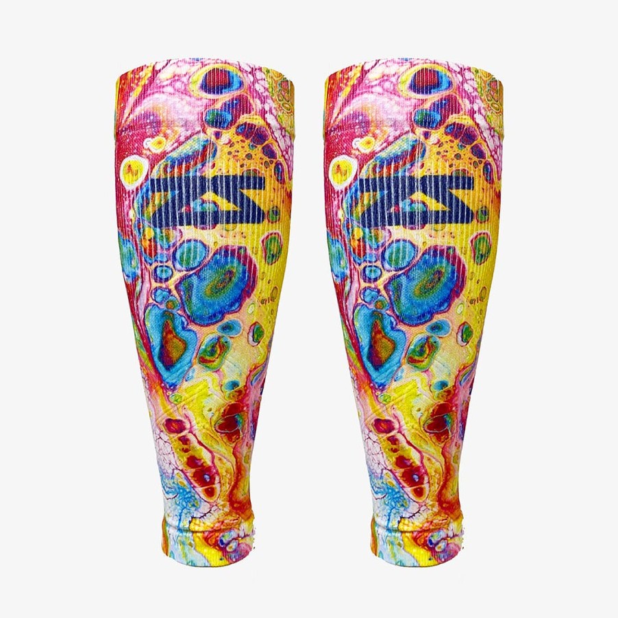 Men Zensah | Abstract Art Compression Leg Sleeves Multi