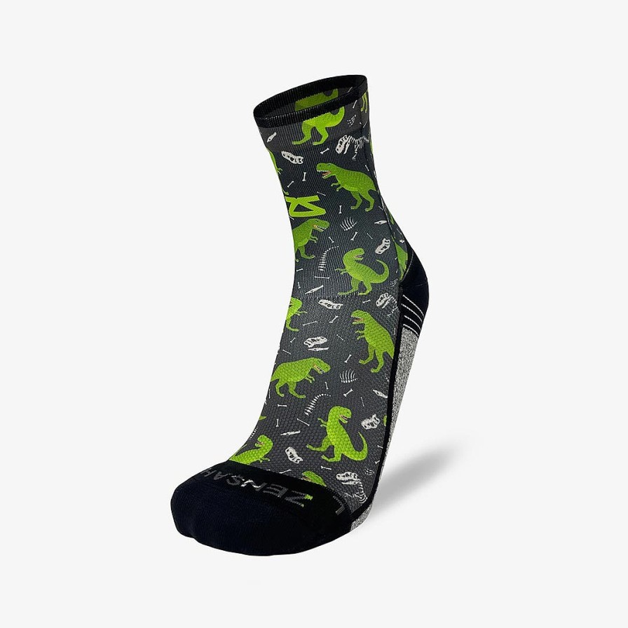 Men Zensah | T-Rex Socks (Mini-Crew) Charcoal