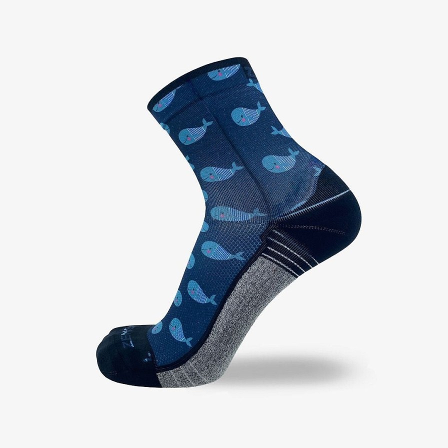 Men Zensah | Whales Socks (Mini-Crew) Navy