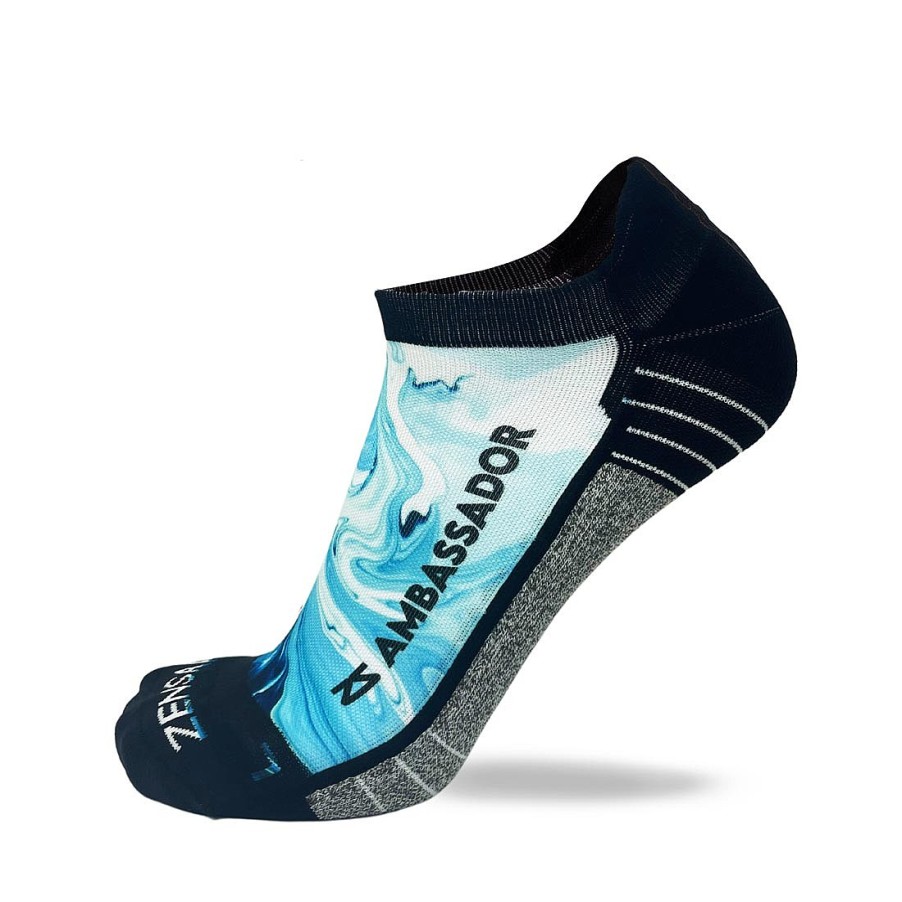 Limited Edition Zensah | 2023 Zs Ambassador Running Socks (No Show) Blues