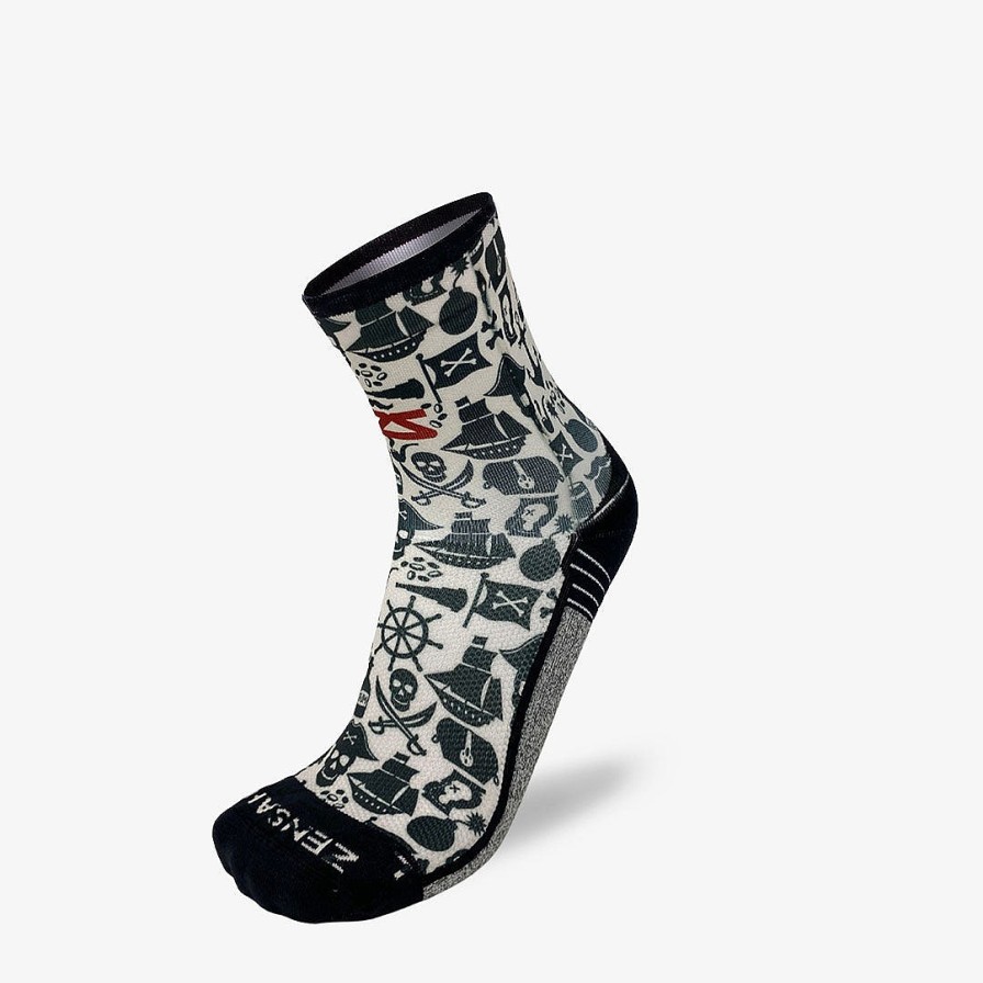 Men Zensah | Pirate Vibes Socks (Mini-Crew) Ivory