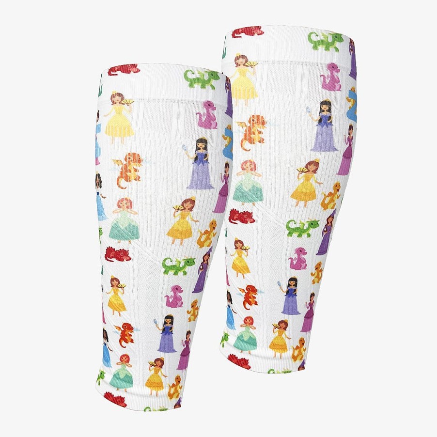 Limited Edition Zensah | Princesses And Dragons Compression Leg Sleeves White