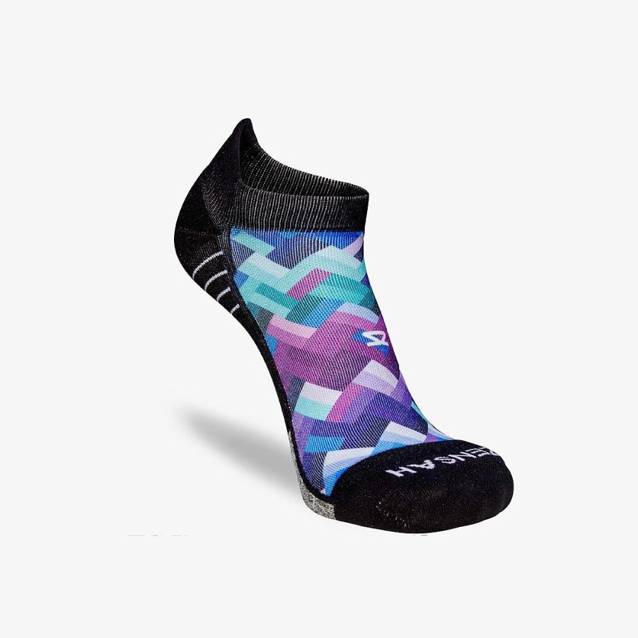 Limited Edition Zensah | Geo Waves Socks (No-Show) Blue-Purple