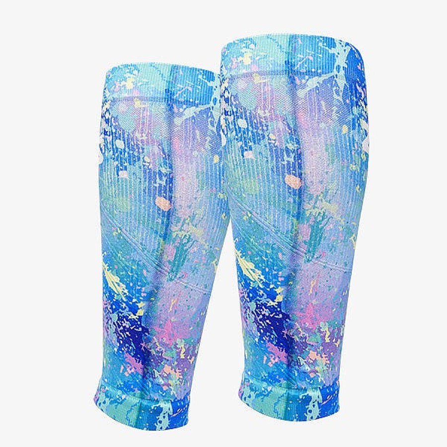 Men Zensah | Color Splatter Compression Leg Sleeves Blue/Purple