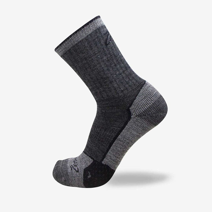 Men Zensah | High Cushion Hiking Socks (Crew) Charcoal