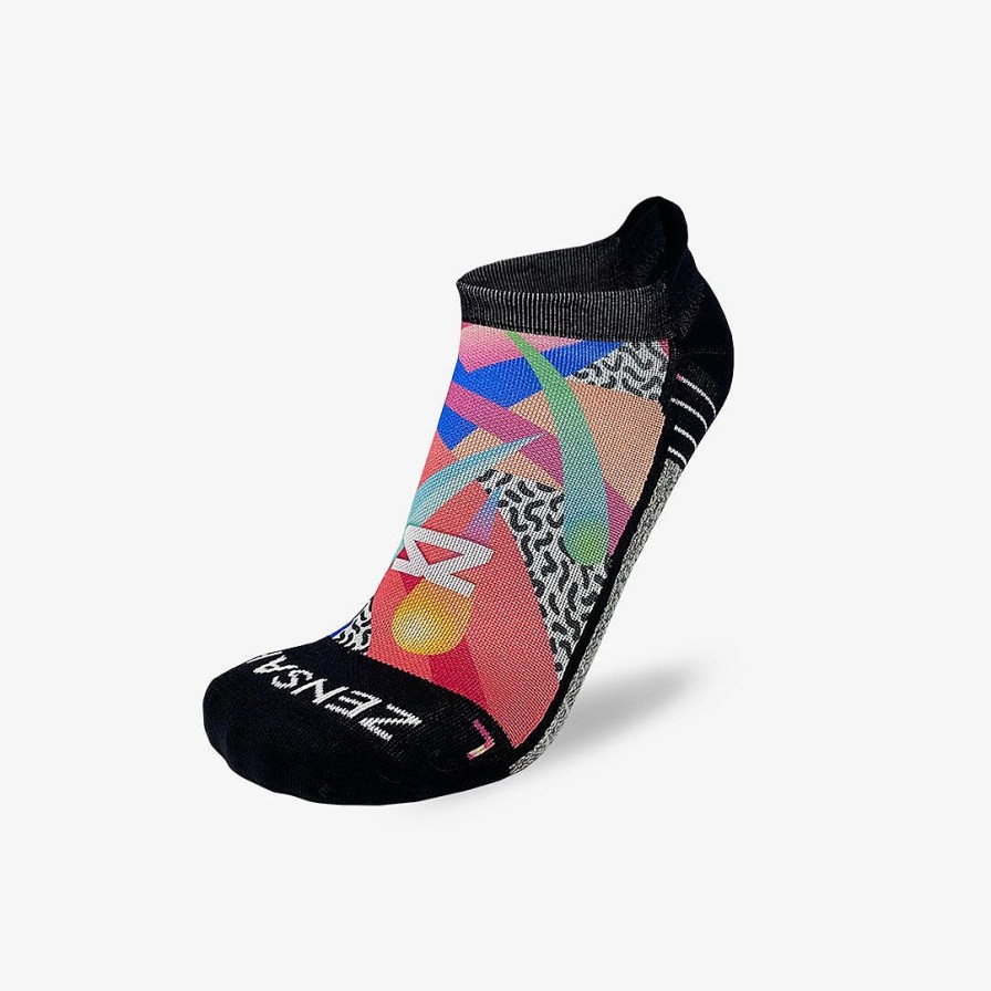 Limited Edition Zensah | Retro Shapes Running Socks (No Show) Multi