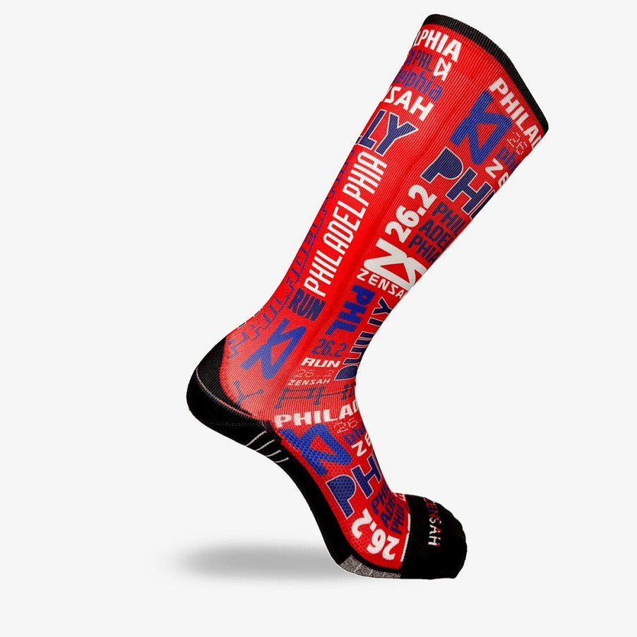 Limited Edition Zensah | Busy Philadelphia Compression Socks (Knee-High) Red