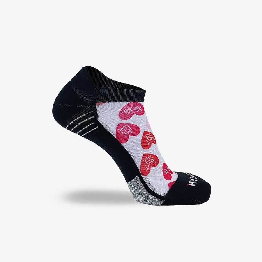 Limited Edition Zensah | Heart Phrases Running Socks (No Show) Rosy